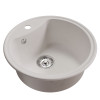 Мойкa MIXLINE ML-GM09 круглая ультра-белая (341) 510 мм (глуб. чаши 190) NEW (551802)