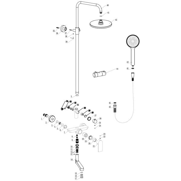 Душевая стойка Fmark (FS8845H)