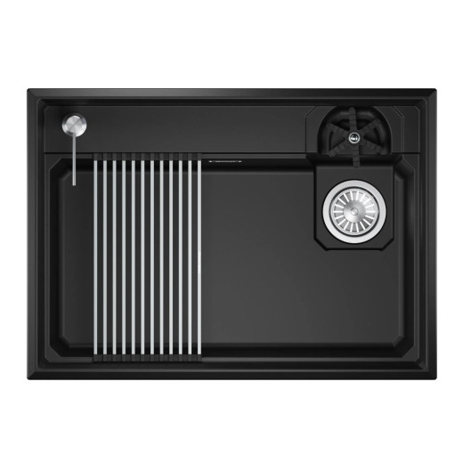 Кухонная мойка GRANULA KITCHEN SPACE RINZER кварц (7308R, ШВАРЦ)