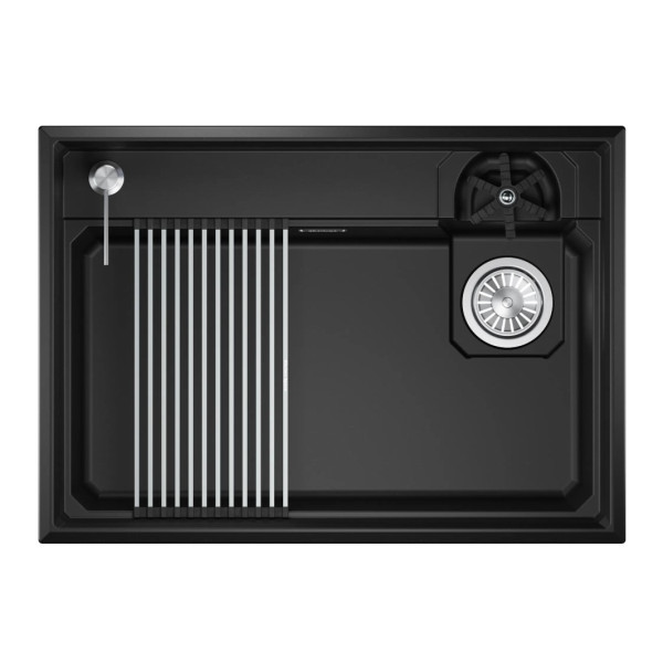 Кухонная мойка GRANULA KITCHEN SPACE RINZER кварц (7308R, ШВАРЦ)