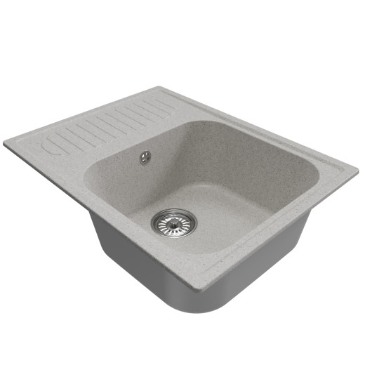 Мойка MIXLINE ML-GM18 с крылом  серая (310) 640*490*190мм NEW (551972)