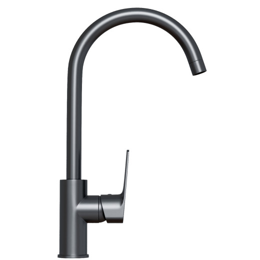 Смеситель для кухни 35k MIXLINE МЛ15-031(ML15-031GR)выс.излив б/отв бок п/гайку (без подводки)ГРАФИТ (556665)