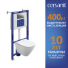 Комплект CERSANIT CITY SMART DPL EO slim инсталляция AQUA 50 PRIME P кнопка ACCENTO SQUARE пластик хром глянцевый LP (69326)