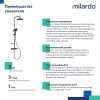 Смеситель термостатический для душа со стойкой и тропической лейкой Milardo Ideal Spa (ILSBLTHM89)