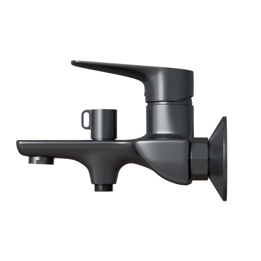 Смеситель для ванны 35k MIXLINE МЛ14-01 (ML14-01GR) ГРАФИТ (556604)