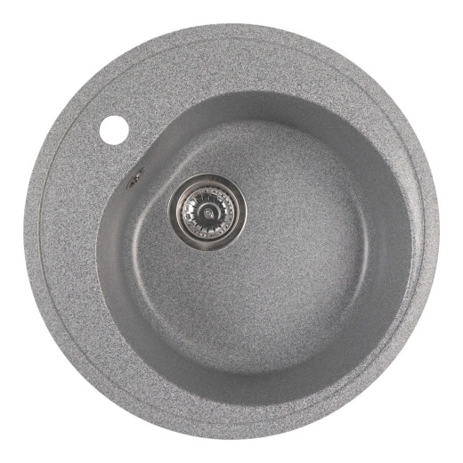 Мойкa MIXLINE МЛ-ГМС102 (ML-GMS102) СТАНДАРТ круглая, темно-серый (309), 500 мм (глуб. чаши 170) (558089)