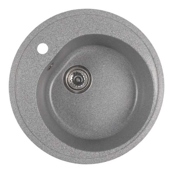 Мойкa MIXLINE МЛ-ГМС102 (ML-GMS102) СТАНДАРТ круглая, темно-серый (309), 500 мм (глуб. чаши 170) (558089)