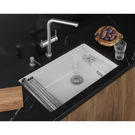 Кухонная мойка GRANULA KITCHEN SPACE RINZER кварц (7309RU, АРКТИК)