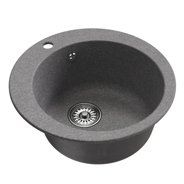 Мойкa MIXLINE ML-GM13 круглая графит (342) 495мм (глуб. чаши 200) NEW (551896)
