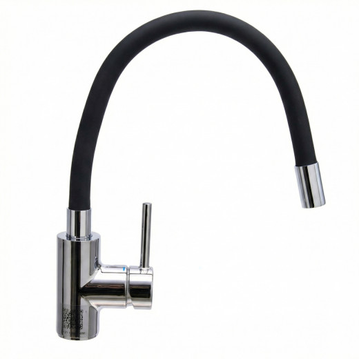 Смеситель для кухни с гибким изливом черный BRAVAT (F7800931CP-SW)