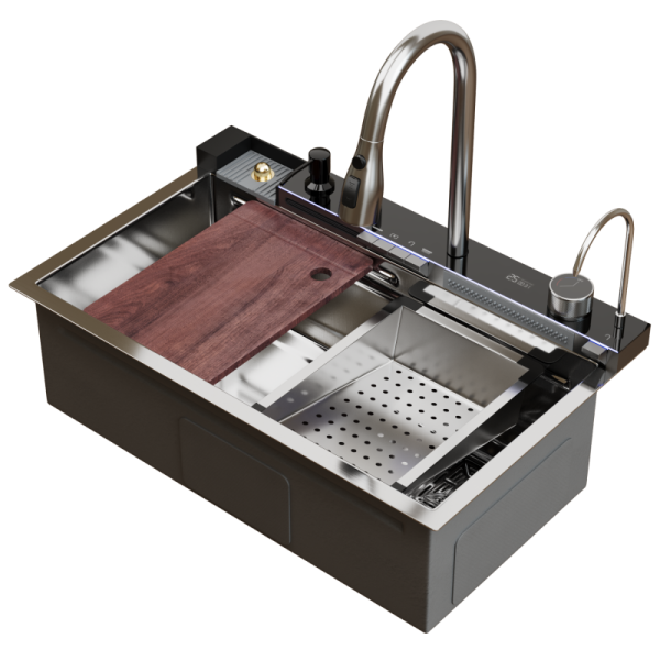Мойка настол.монтаж MIXLINE PRO 75х46 (сатин) сиф+доз+смес+кол+д/р+о/с (554163)