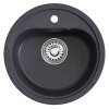 Мойкa MIXLINE ML-GM10 круглая антрацит (343) 440мм (глуб. чаши 180) NEW (551816)