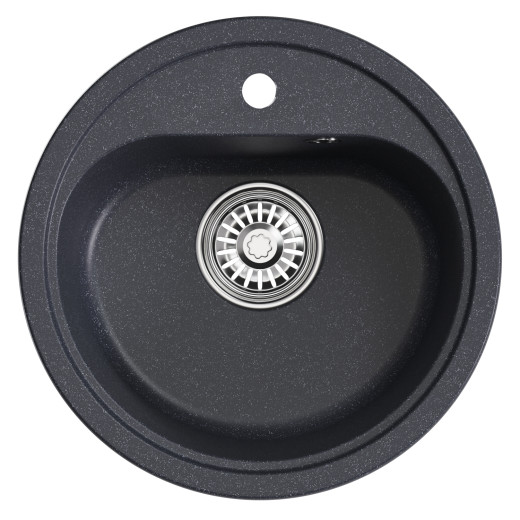 Мойкa MIXLINE ML-GM10 круглая  антрацит (343) 440мм (глуб. чаши 180) NEW (551816)
