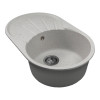 Мойка MIXLINE МЛ-ГМС105 (ML-GMS105) СТАНДАРТ овальная с крылом, серый (310), 740*460*190мм (558126)