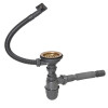 Сифон MIXLINE 3 1/2*40 с прямоуг. переливом, с гофрой 40*40 PRO БРОНЗА (551690)