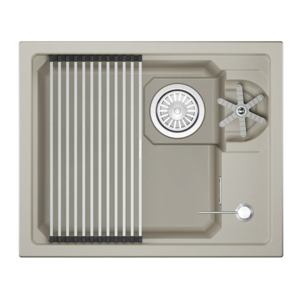 Кухонная мойка GRANULA KITCHEN SPACE RINZER кварц (5505RU, КРЕМАН)