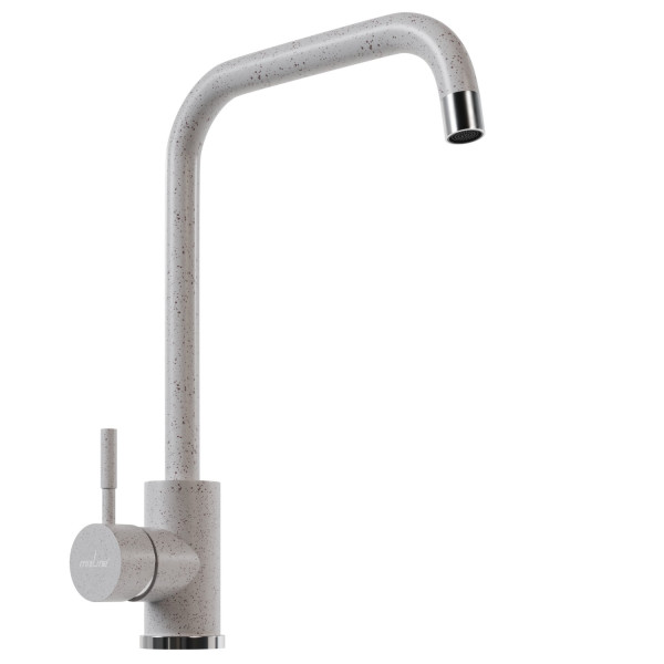 Смеситель для кухни MIXLINE ML-GS12 35к (328) бежевый высок. излив (550658)