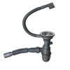 Мойка настол.монтаж MIXLINE ПРО 50х50 (2,0) вып 3 1/2" 20см с сифоном (черный графит НАНО декор) (556578)