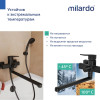 Смеситель для ванны Milardo Поли (Poli) с длинным изливом, черный матовый (POLBL00M10)