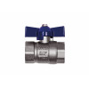 Кран шаровой RM-L Nickel 3/4 ВР-ВР муфтовый никелированный бабочка Ду20 Ру30 (НК 11Б27п1)