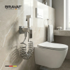 Гигиенический душ со смесителем с пружинным шлангом BRAVAT (D9191CP-SW)