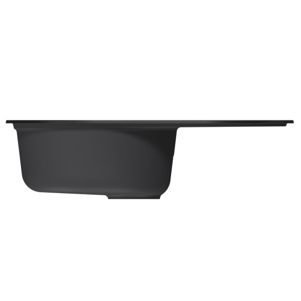 Мойка MIXLINE ML-GM16 овальная с крылом ультра-черная (344) 730*460*180мм NEW (551934)