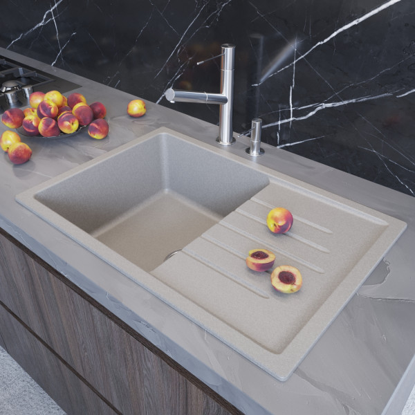Мойка MIXLINE ML-GM19 с крылом, серая (310), 750*500*200мм (551984)
