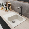 Мойка MIXLINE ML-GM18 с крылом ультра-белая (341) 640*490*190мм NEW (551975)
