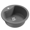 Мойкa MIXLINE круглая темно-серая D510 мм ML-GM09 (551798)