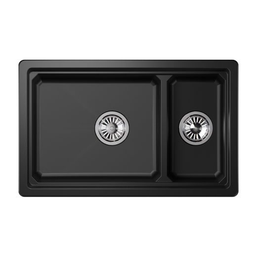 Кухонная мойка GRANULA Kitchen Space (7304U, ШВАРЦ)