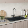 Смеситель для кухни MIXLINE ML38-032 "Graphite" 1/2 кер. высокий излив графит (553897)