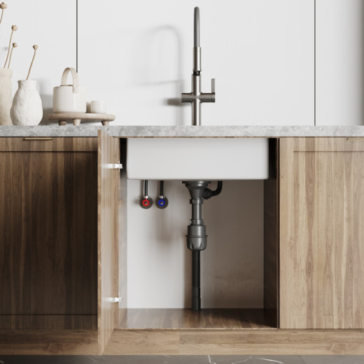 Сифон бутылочный IDDIS Optima Home 3.1/2x40мм, с выпуском, гофротрубой и переливом (900CVG0P10VD)