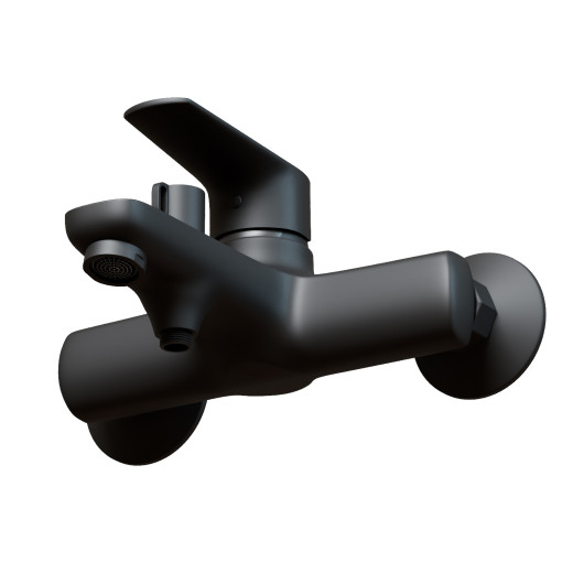Смеситель для ванны 35k MIXLINE МЛ14-01 (ML14-01BL) ЧЕРНЫЙ (556603)