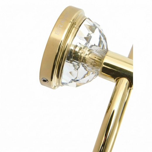 Кольцо для полотенец золото с кристаллами Swarovski BRAVAT (D7286G-SW)