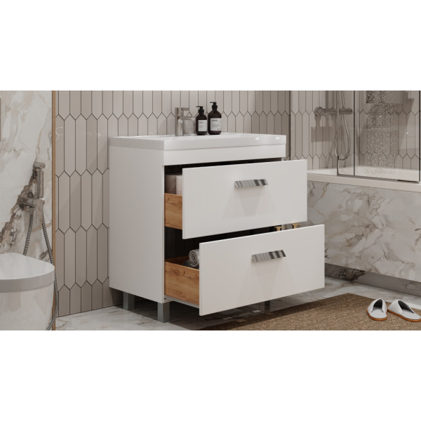 Тумба напольная Velvex Orlando 80 белый матовый под умывальник rkCla.80-81 (Classica 80) (tn.ORL.CLA.80.2Y белый матовый)