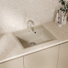 Мойкa MIXLINE МЛ-ГМУ04 (ML-GMU04) УЛЬТРА прямоугольная, бежевый камень, 565*495 мм (глуб. чаши 175) (556724)