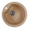 Мойкa MIXLINE МЛ-ГМС101 (ML-GMS101) СТАНДАРТ круглая, песочный (302), 480 мм (глуб. чаши 190) (558081)