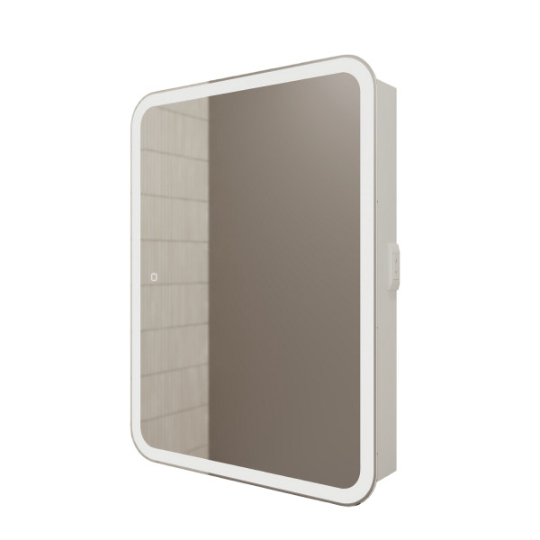 Зеркало-шкаф MIXLINE "Фиджи Flip" 600*800 (ШВ) универсальный, сенсорный выкл.,светодиодная подсветка (551661)