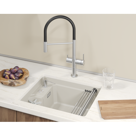 Кухонная мойка GRANULA KITCHEN SPACE RINZER кварц (5505RU, КРЕМАН)