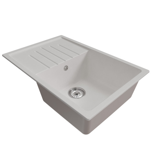 Мойка MIXLINE ML-GM19 с крылом  ультра-белая (341) 750*500*200мм NEW (551987)