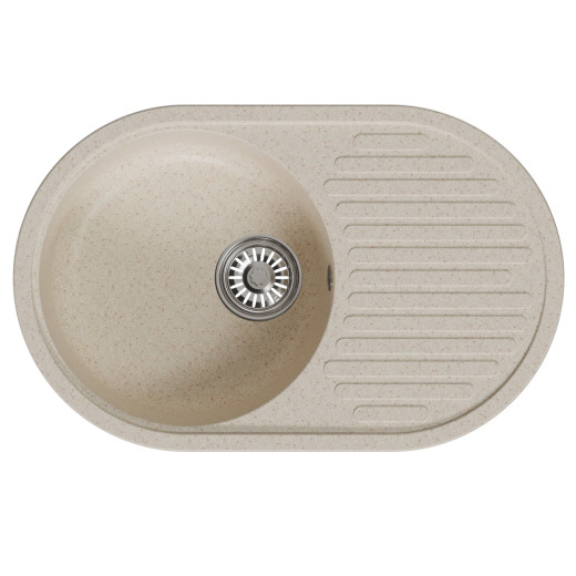 Мойка MIXLINE ML-GM16 овальная с крылом  бежевая (328) 730*460*180мм NEW (551929)