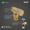 Кран угловой IDDIS Оптима Хоум (Optima Home) с отражателем, вынос 2 см, 1/2; 1/2, кран-букса, латунь, золото (910B1A6C2GDZ)