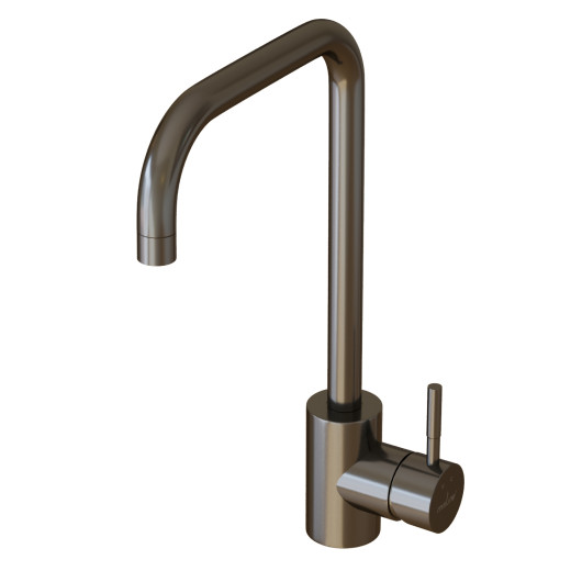 Смеситель для кухни 35k MIXLINE MLSS-0301BL трубчатый излив, ЧЕРНЫЙ ГРАФИТ (553814)