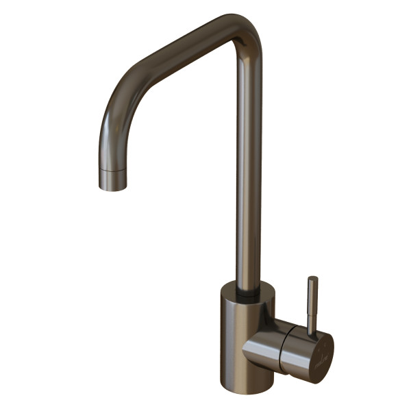 Смеситель для кухни 35k MIXLINE MLSS-0301BL трубчатый излив, ЧЕРНЫЙ ГРАФИТ (553814)