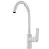 Смеситель для кухни 35k MIXLINE МЛ15-031(ML15-031W) выс.излив б/отв бок п/гайку (без подводки)БЕЛЫЙ (556664)