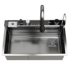 Мойка настол.монтаж MIXLINE PRO 75х46 (ч граф) сиф+доз+смес+кол+д/р+о/с (554164)