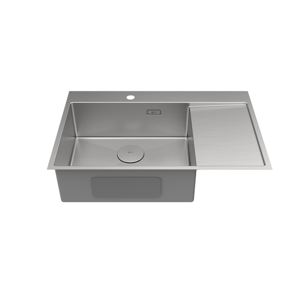 Кухонная мойка Lemark KEZADRA 780L прямоугольная с крылом из нержавеющей стали (чаша СЛЕВА) цвет: сталь (9937149)