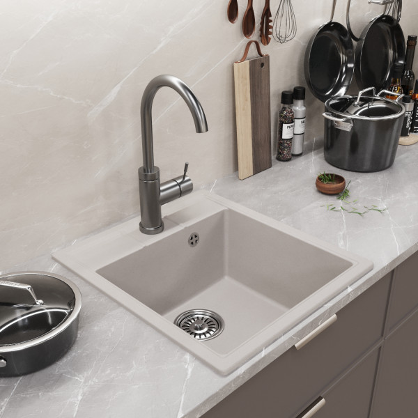 Мойка MIXLINE ML-GM28 белая (331) 450*500*190мм NEW (552181)