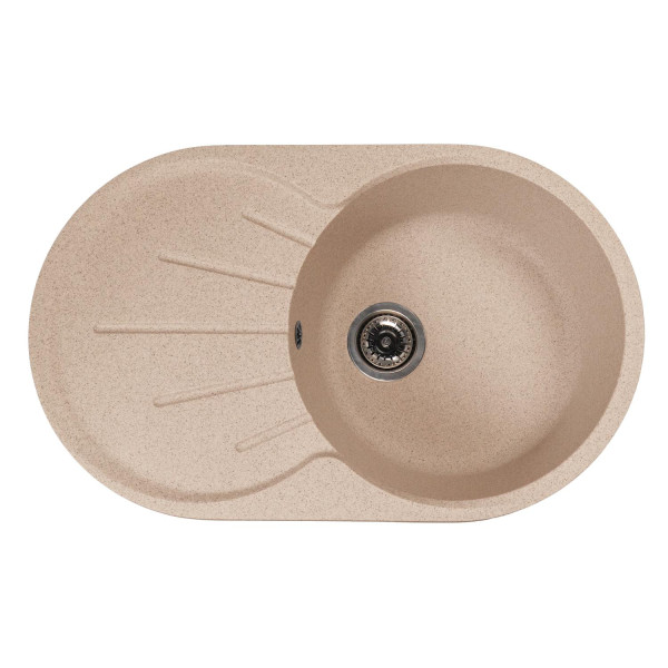 Мойка MIXLINE МЛ-ГМС105 (ML-GMS105) СТАНДАРТ овальная с крылом, бежевый (328), 740*460*190мм (558124)