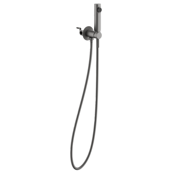 Смеситель BELZ с гигиенической лейкой оружейная сталь (B55804-3)